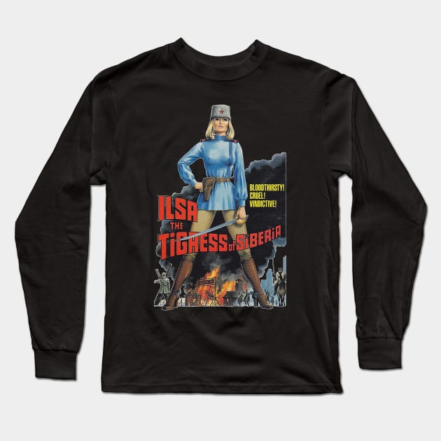 Ilsa the Tigress of Siberia ))(( 70s Cult Classic Long Sleeve T-Shirt by darklordpug